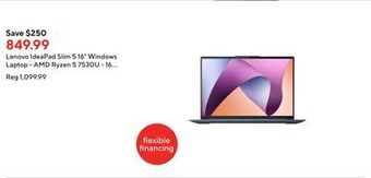 Staples Lenovo ideapad slim 5 16 windows laptop - amd ryzen 5 7530u - 16 gb ram - 512 gb ssd - windows 11 home offer