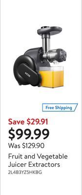 Walmart Fruit and vegetable juicer extractors offer