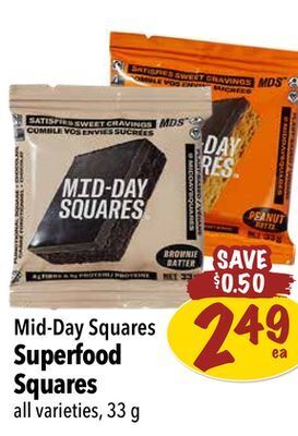 Farm Boy Mid-day squares superfood squares offer