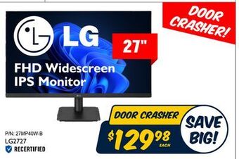 Big Daddy Closeouts Lg 27 fhd widescreen ips monitor offer