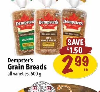 Farm Boy Dempster's grain breads offer