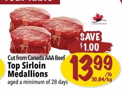 Farm Boy Top sirloin medallions offer