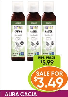 Healthy Planet Aura cacia castor oil organic offer