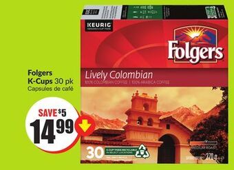 Chalo FreshCo Folgers k-cups 30 pk offer