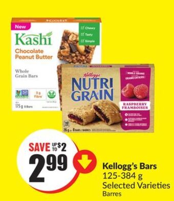 Chalo FreshCo Kellogg's bars 125-384 g selected varieties offer