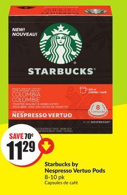 Chalo FreshCo Starbucks by nespresso vertuo pods 8-10 pk offer