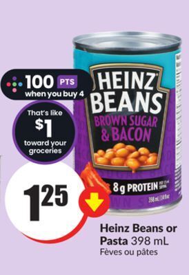 Chalo FreshCo Heinz beans or pasta 398 ml offer