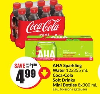 Chalo FreshCo Aha sparkling water 12x355 ml coca-cola soft drinks mini bottles 8x300 ml offer