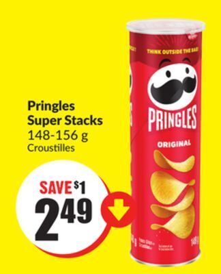 Chalo FreshCo Pringles super stacks 148-156 g offer