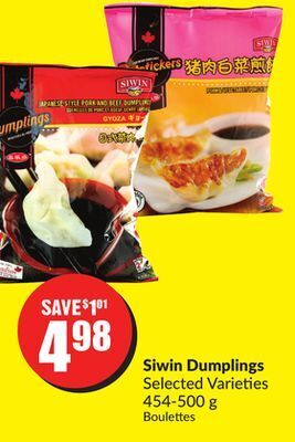Chalo FreshCo Siwin dumplings selected varieties 454-500 g offer