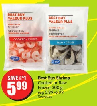 Chalo FreshCo Best buy shrimp cooked or raw frozen 300 g offer