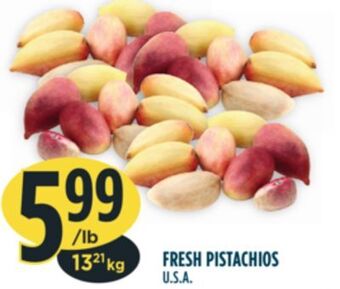 Marché Adonis Fresh pistachios offer