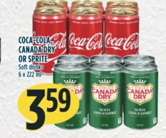 Marché Adonis Coca-cola, canada dry or sprite soft drinks offer