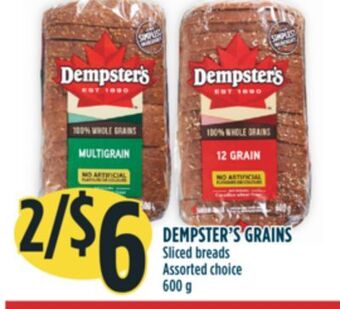 Marché Adonis Dempster's grains sliced breads offer