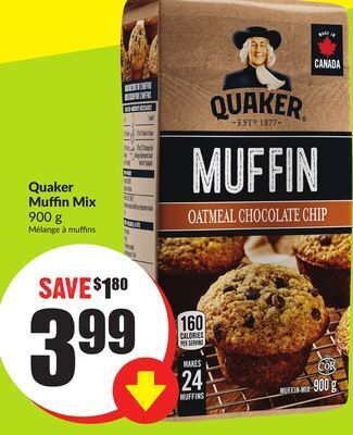 Chalo FreshCo Quaker muffin mix 900 g offer