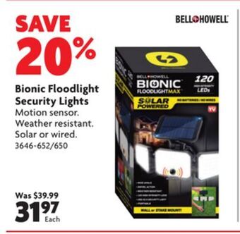 Home Hardware Bionic floodlight security lights offer
