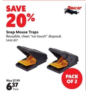 Home Hardware Snap mouse traps offer