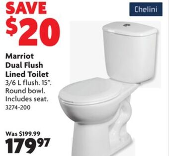 Home Hardware Marriot dual flush lined toilet offer