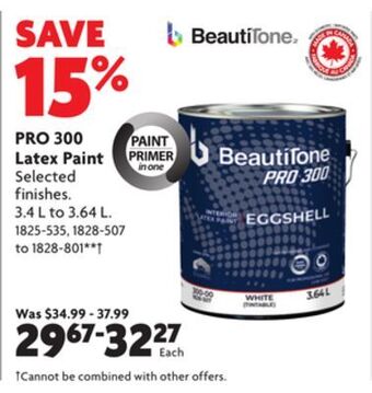 Home Hardware Pro 300 latex paint offer