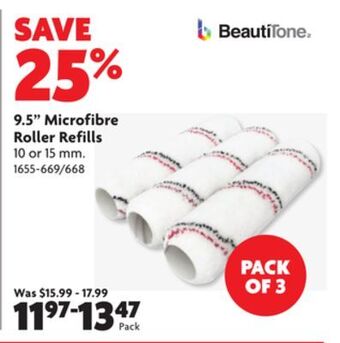 Home Hardware 9.5 microfibre roller refills offer