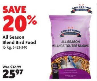 Home Hardware All season blend bird food offer