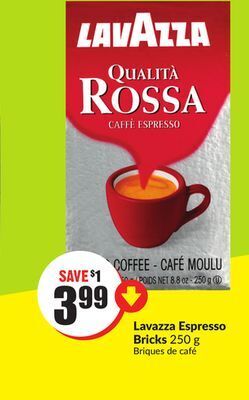 FreshCo Lavazza espresso bricks 250 g offer