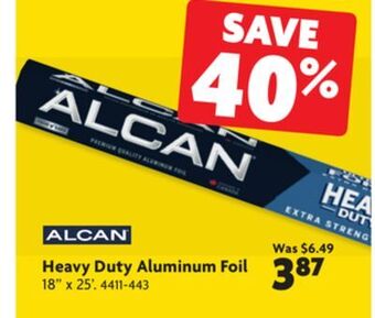 Home Hardware 18 x 25' heavy duty aluminum foil offer