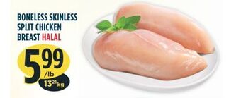 Marché Adonis Boneless skinless split chicken breast halal offer