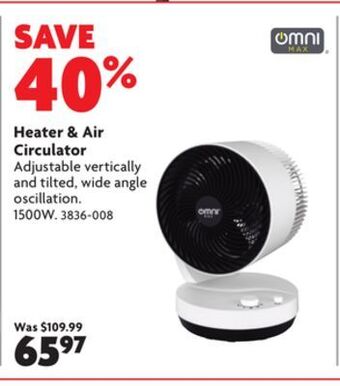 Home Hardware 2-in-1 heater and cooler air circulator offer
