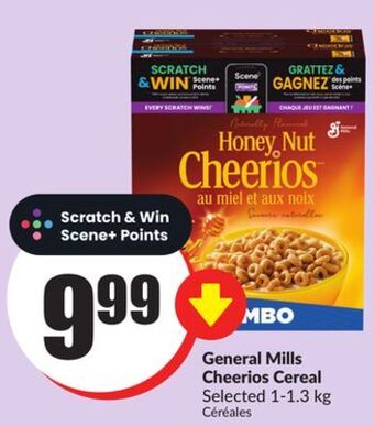 FreshCo General mills cheerios cereal selected 1-1.3 kg offer