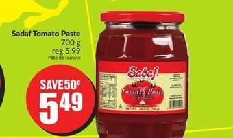 FreshCo Sadaf tomato paste 700 g offer