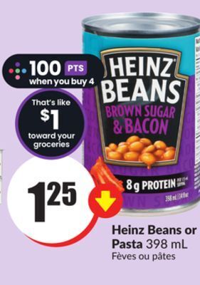FreshCo Heinz beans or pasta 398 ml offer