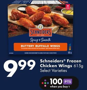 FreshCo Schneiders frozen chicken wings 615g select varieties offer