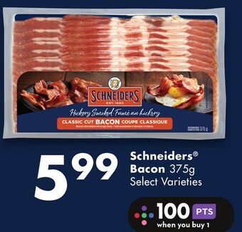 FreshCo Schneiders bacon 375g select varieties offer