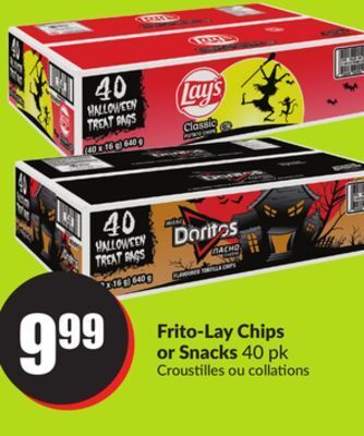 FreshCo Frito-lay chips or snacks 40 pk offer
