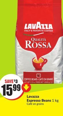 FreshCo Lavazza espresso beans 1 kg offer