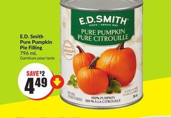 FreshCo E.d smith pure pumpkin pie filling 796ml offer
