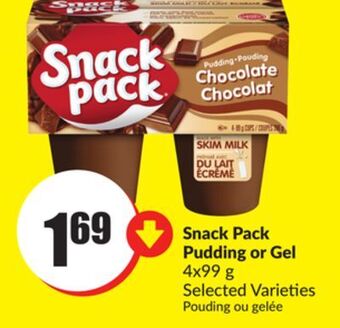 FreshCo Snack pack pudding or gel 4x99 g selected varieties offer