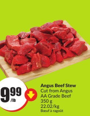 FreshCo Angus beef stew cut from angus aa grade beef 350g offer