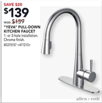 RONA Allen + roth yeva pull-down kitchen faucet offer