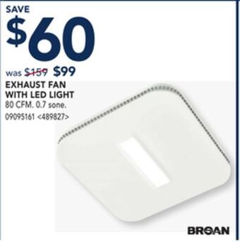 RONA Broan exhaust fan with led light offer