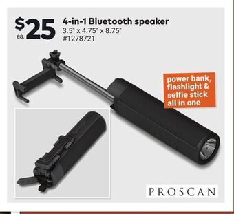 Giant Tiger Proscan 4-in-1 bluetooth speaker offer