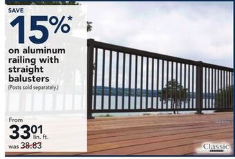 RONA Classic aluminum railing with straight balusters offer