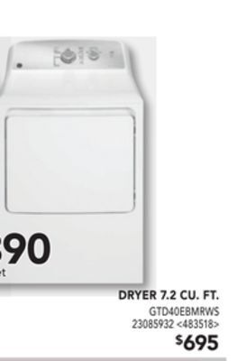 RONA Ge appliances dryer 7.2 cu. ft offer