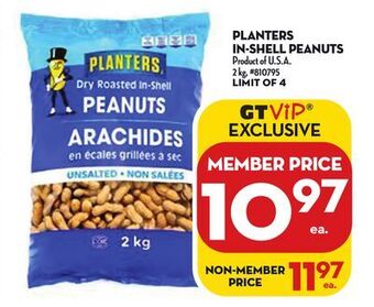 Giant Tiger Planters in-shell peanuts offer