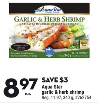 Giant Tiger Aqua star garlic & herb shrimp offer