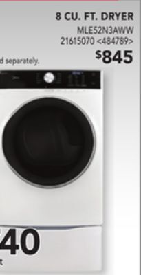RONA Midea 8 cu. ft. dryer offer