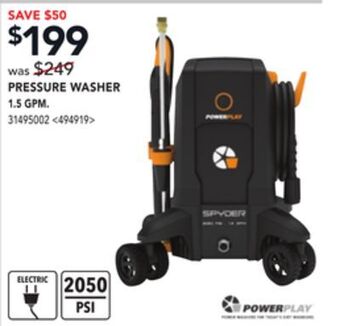 RONA Powerplay pressure washer offer