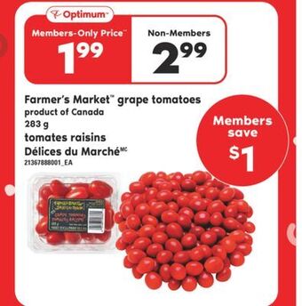 Valu-mart Farmer's market grape tomatoes offer