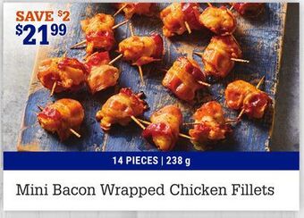 M & M Food Market Mini bacon wrapped chicken fillets offer